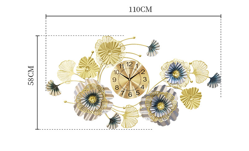 đồng hồ treo tường nghệ thuật cánh hoa